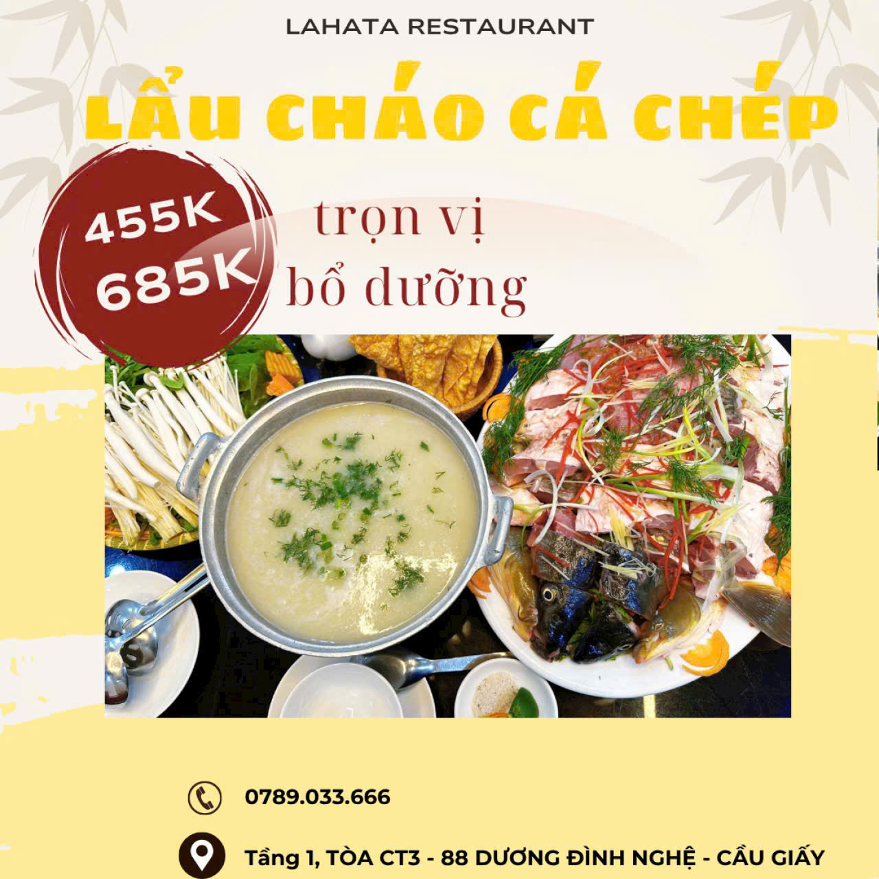 Lẩu Cháo Cá Chép – Nét dịu dàng mùa chuyển gió tại Lahata