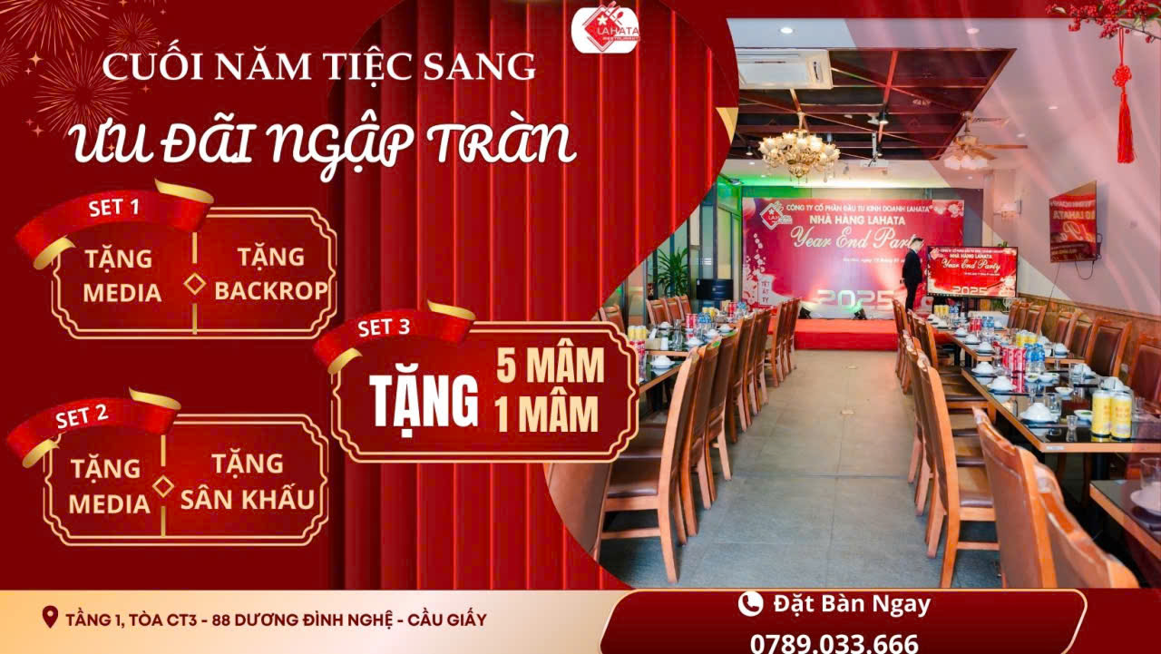 Cuối năm là dịp tuyệt vời để sum vầy – và Lahata Restaurant sẽ làm những khoảnh khắc ấy thêm trọn vẹn.