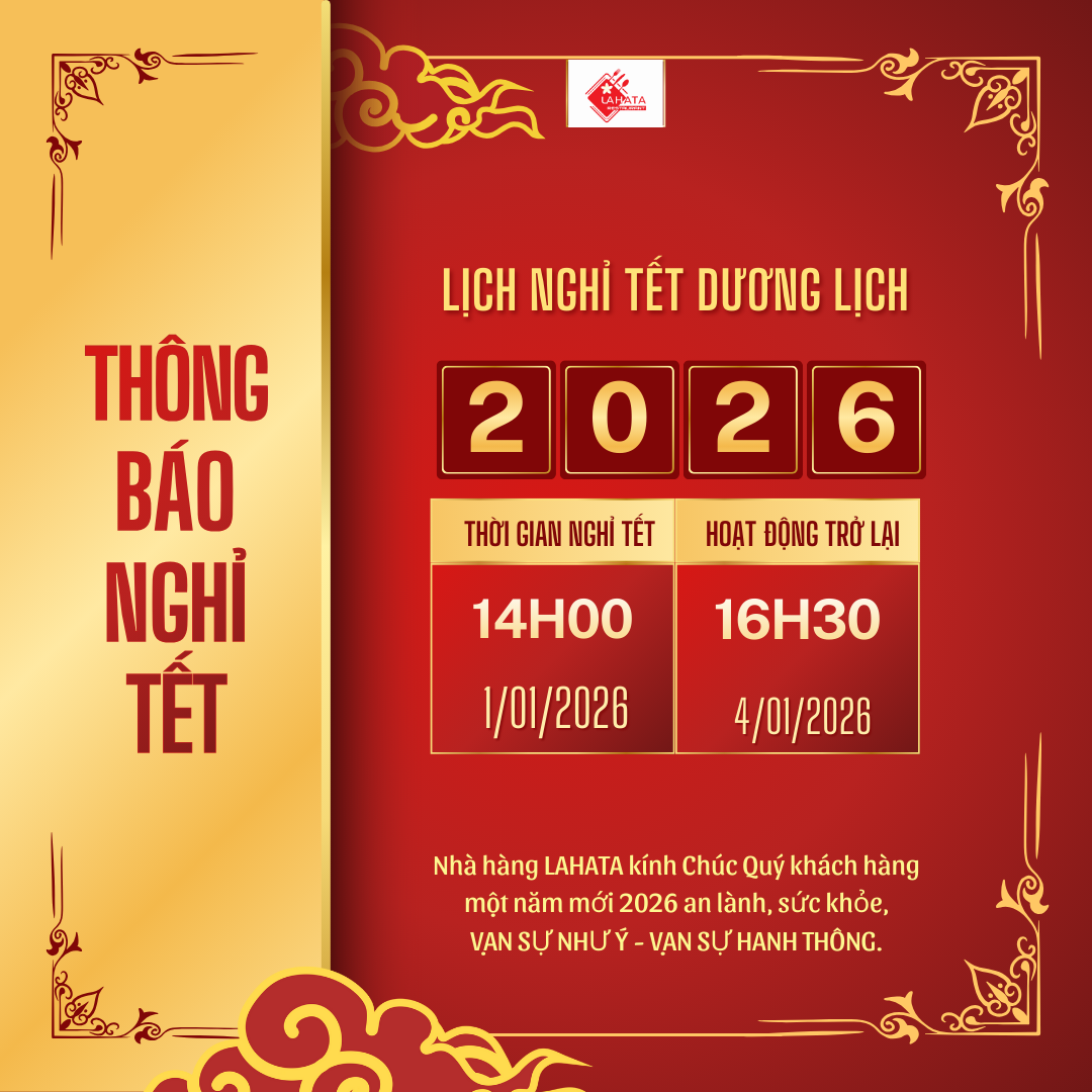  THÔNG BÁO LỊCH NGHỈ TẾT DƯƠNG LỊCH 2026 